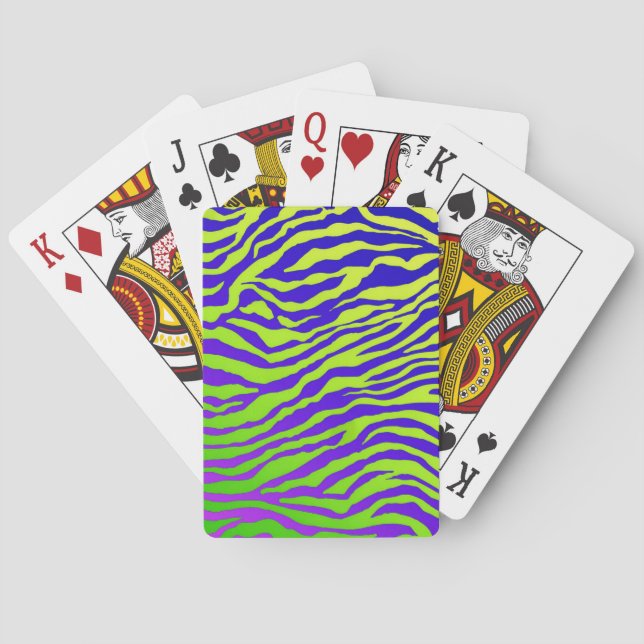 Grönt Zebra Casinokort (Baksidan)