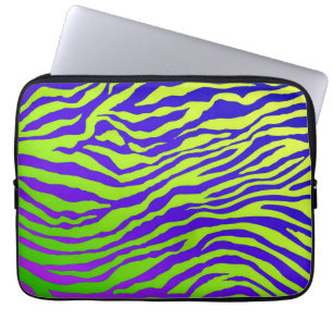 Grönt Zebra Laptop Sleeve