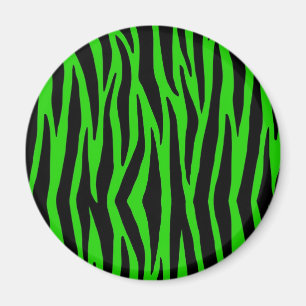 Grönt Zebra Magnet
