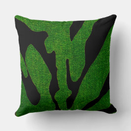 Grönt Zebra Pillow Kudde