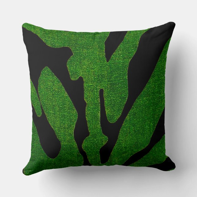 Grönt Zebra Pillow Kudde (Baksida)