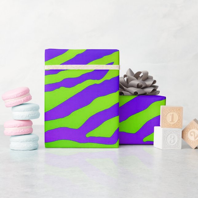Grönt Zebra Presentpapper (Baby Shower)