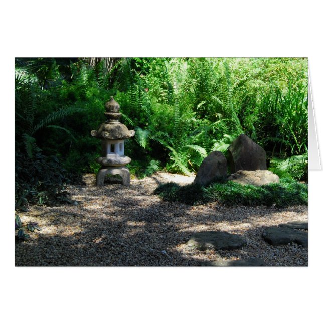 Grönt Zen Hälsningskort (Framsidan Horizontal)