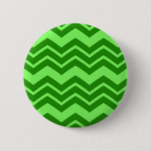 Grönt Zig Zag Chevron Mönster Design Knapp