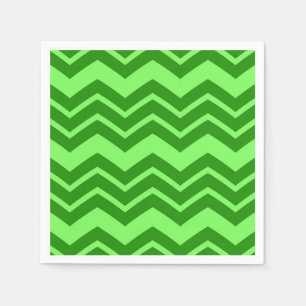 Grönt Zig Zag Chevron Mönster Design Pappersservett