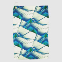 Grönt zigzag eller sågar på intensivt cyan till ro