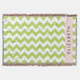 Grönt Zigzag, Grönt Chevron, ditt namn Filt