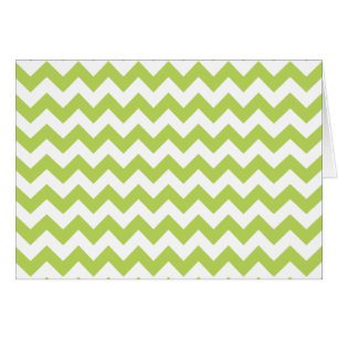 Grönt Zigzag, Grönt Chevron, Geometric Mönster Hälsningskort