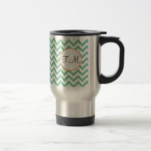 Grönt Zigzag Monogrammed Resemugg