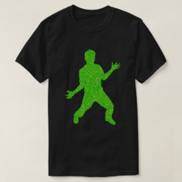 Grönt Zombie Halloween Glitter T-Shirt