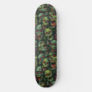 Grönt Zombie Spooky Halloween Skateboard
