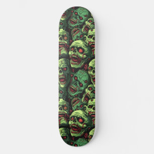 Grönt Zombie Spooky Halloween Skateboard