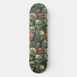 Grönt Zombie Spooky Halloween Skateboard