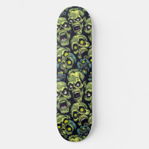 Grönt Zombie Spooky Halloween Skateboard
