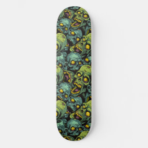 Grönt Zombie Spooky Halloween Skateboard
