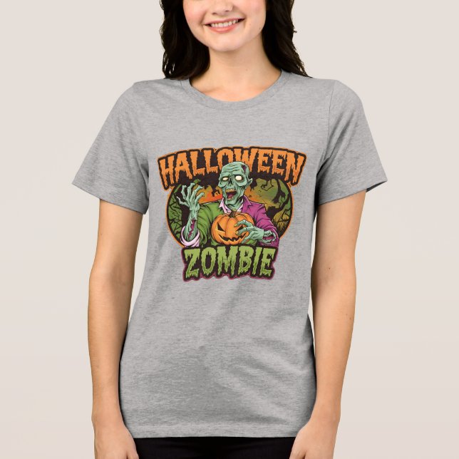 Grönt Zombie Women's T-Shirt (Framsida)
