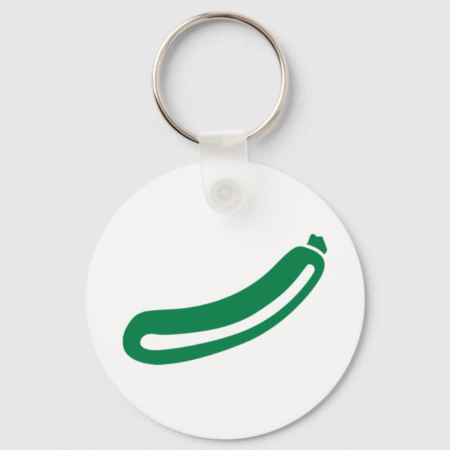 Grönt zucchini nyckelring (Framsida)