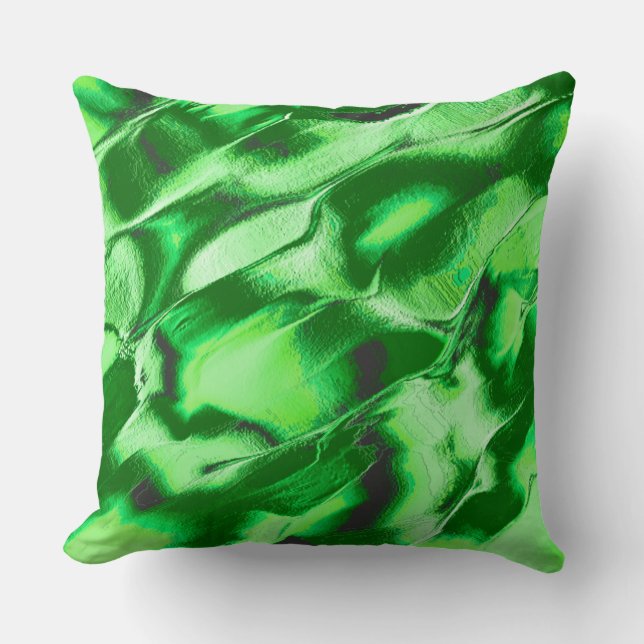 Gröntar av grov metall, dyner teckning kudde (Framsida)