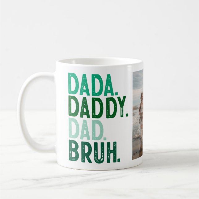Gröntar DADA DADDY PAPPA BRUH PHOTO FARS DAG Kaffemugg (Vänster)