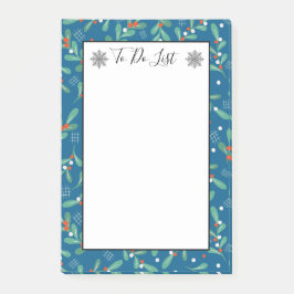 Gröntar med Holly Berries att göra lista Post-it Block