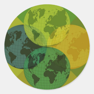 Gröntar Runt Klistermärke