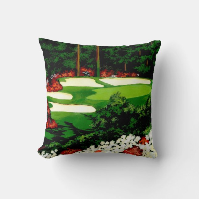 Gröntarna, golfbanan Dekorativ kudde (Framsida)