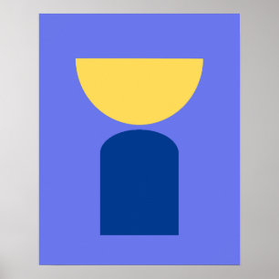 Grönten abstrakt Modern Art Geometries Shapes Sage Poster