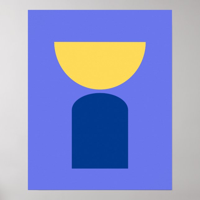 Grönten abstrakt Modern Art Geometries Shapes Sage Poster (Framsidan)