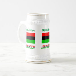 Grönten African American/Diaspora Flagga Personal Sejdel