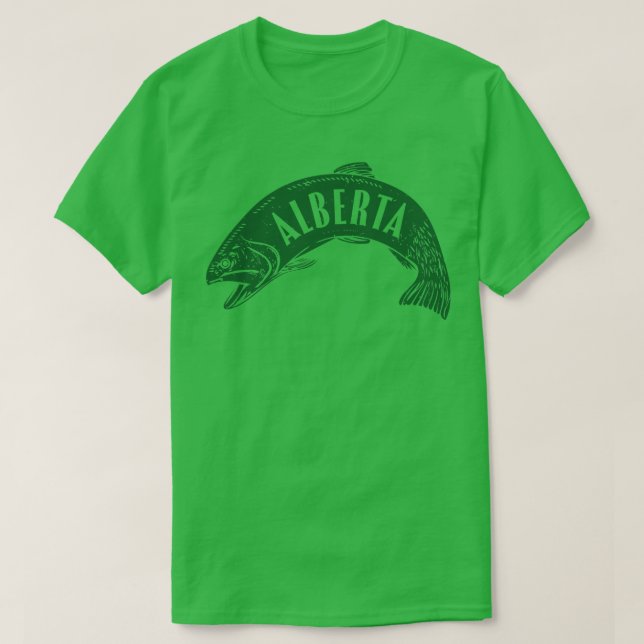 Grönten Alberta Fish Wordmark T Shirt (Design framsida)