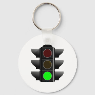 Grönten Ampel trafilight grün Nyckelring