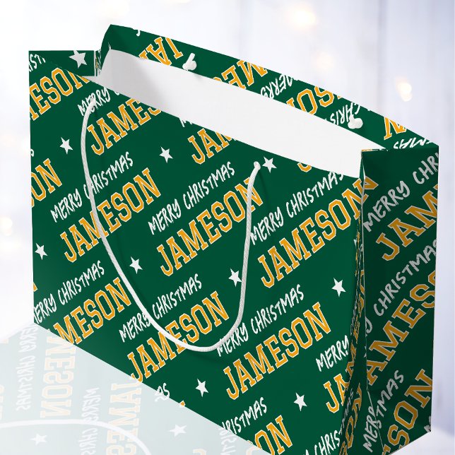 Grönten Anpassat namn för god jul Guld (Skapare uppladdad)