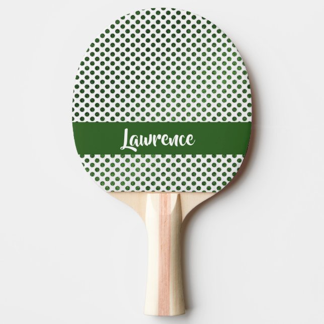Grönten Anpassat namn mönster Pingisracket (Framsidan)