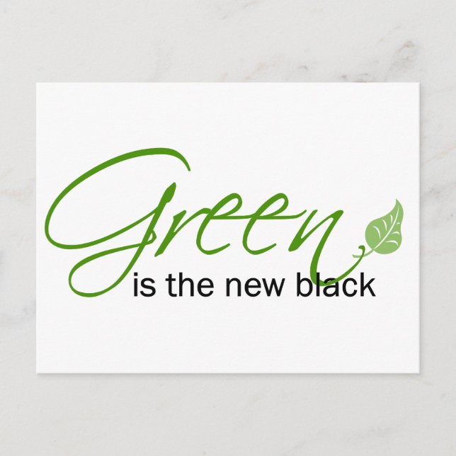Grönten är New Black Vykort (Framsida)