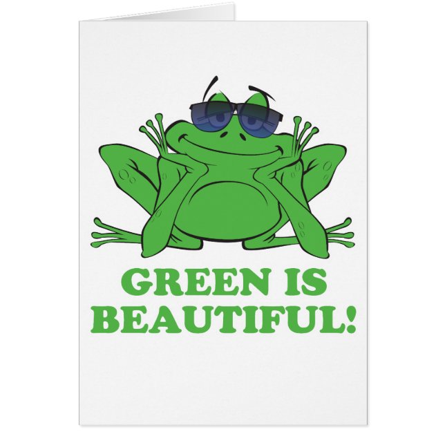 Grönten är vacker hälsningskort (Framsidan)