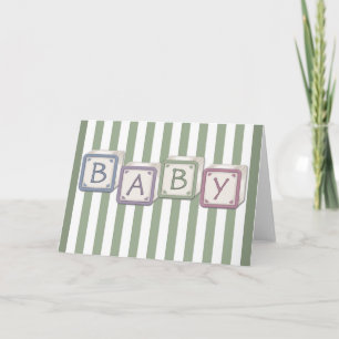 Grönten Baby Blocks Kort