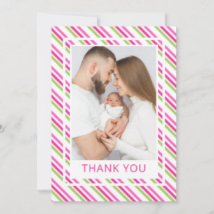 Grönten Baby Shower Tack för Rosa i Santa Baby Inbjudningar