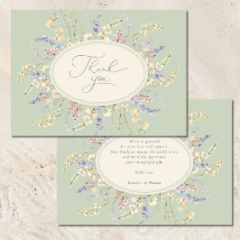 Grönten Bebisdusch - tack för ditt kort