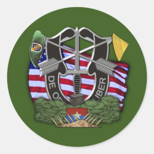 grönten Berets Vietnam inom den femte Speciella st Runt Klistermärke