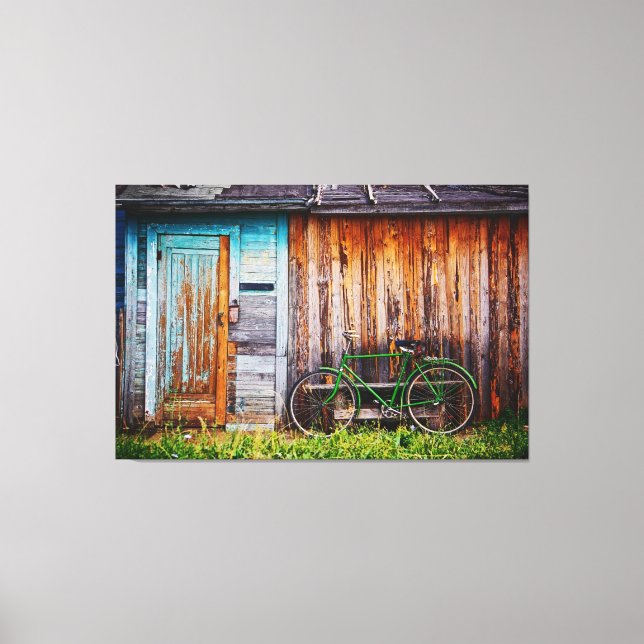 Grönten Bicycle 1 Wrapped Canvas (Framsida)