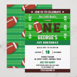 Grönten Black 1:a födelsedag Party Inbjudningar