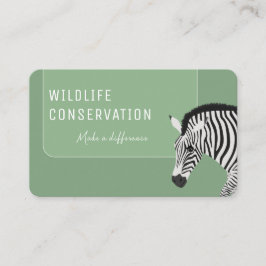 Grönten Black and White Stripe Zebra Visitkort