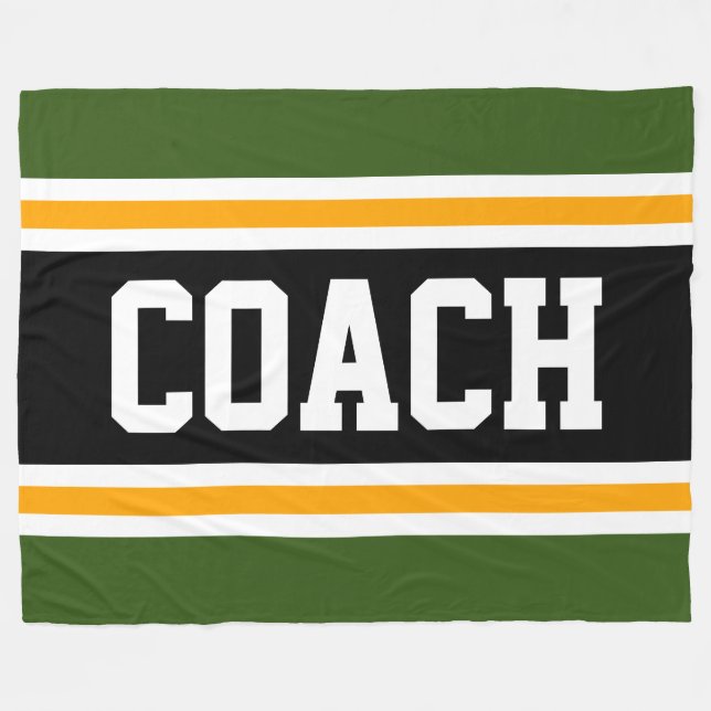 Grönten Black COACH Tävla Rand Fleecefilt (Framsidan (Horisontell))