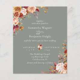 Grönten Blommigt för höstfälla Bröllop