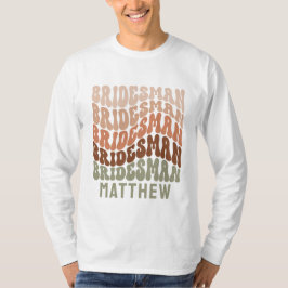 Grönten Blysseder Brun modern retro 60-tal enkel T Shirt