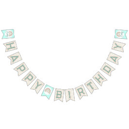 Grönten Boho Birthday Magic Mint Vimplar
