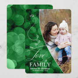 Grönten Bokeh Julfoto Hol Kärlek i familjen Julkort