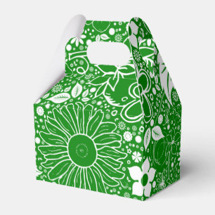 Grönten Botaniska beauties - Gable Favor Box Presentaskar