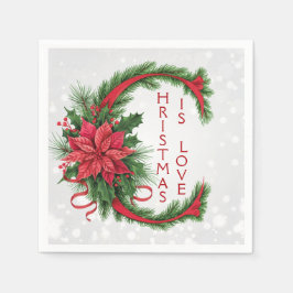 Grönten Brev C Sparkly White (jul) Pappersservett