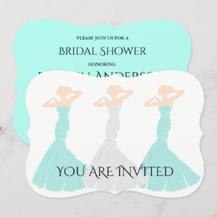 GRÖNTEN BRIDE CO Mint är min Bridesmaid Brudens si Inbjudningar